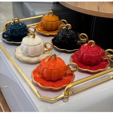 Renkli Kabak Fincan Takımı, Şık ve Zarif Kahve Seti