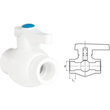 Belle Fusion Mey Ithalat® Ege Yıldız Pprc 40 mm Küresel Vana Gri