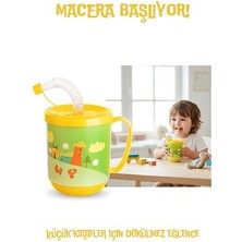 Belle Fusion Mey Ithalat® Premium Pipetli Çocuk Bardağı 350 ml -Alıştırma Bardağı ve Suluk