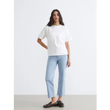 LC Waikiki Lcw Modest Indigo Straight Fit Kadın Jean Pantolon