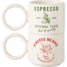 Şık ve Modern 2'li Espresso Fincan Seti, Kahve Keyfinizi Tamamlar