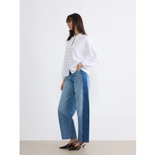 LC Waikiki Lcw Jeans Indigo Barrel Fit Kadın Jean Pantolon