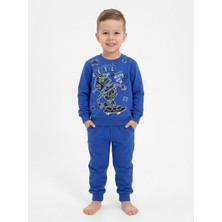 Mavi Boncukk Erkek Çocuk Eşofman Takımı  Alt Üst 2’li