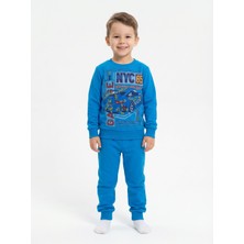 Mavi Boncukk Erkek Çocuk Eşofman Takımı  Alt Üst 2’li