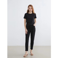 LC Waikiki Lcwaıkıkı Classic Siyah Beli Lastikli Slim Mom Kadın Jean Pantolon