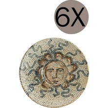 Mezopotamya Güneş Gourmet Kahve Fincan Tabağı 16 cm 6'lı Set