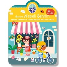 İndigo Kitap Benim Neşeli Şehrim: Boyama, Çıkartma ve Kelimelerle Do... +3 Çocuk Kitabı