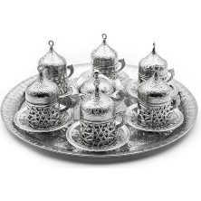 6 Kişilik Bakır Kaplama Kahve Fincan Takımı