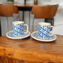 Şık Porselen Kahve Fincan Takımı 4 Parça 100 ml