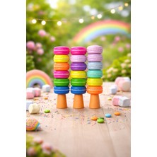 Seymen Bıçakçılık Renkli Makaron Tasarım Keçeli Kalem – Çocuklar Için Eğlenceli Yazı ve Boyama Kalemi 3 adet