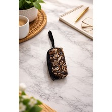 Seymen Bıçakçılık El Yapımı Desenli Mini Fermuarlı Kumaş Cüzdan (Tekli) – Bozuk Para, Anahtarlık ve Mini Makyaj Çantası