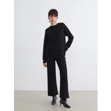 LC Waikiki Lcw Jeans Siyah Wideleg Kadın Jean Pantolon