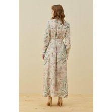 Merwish Çiçekli Yaz Elbise 1776 Pembe