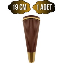 Cihan Desenli 19CM Plastik Ayak Mobilya Masa ve Dolap AYAĞI(19CM)(KAHVERENGİ - Altın)