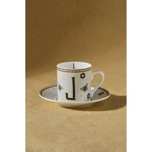 Şık J Harfli Kahve Fincanı, 80 Ml, Zarif Tasarım, Keyifli Içim Deneyimi