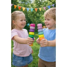 Seymen Bıçakçılık Renkli Makaron Tasarım Keçeli Kalem – Çocuklar Için Eğlenceli Yazı ve Boyama Kalemi 2 adet