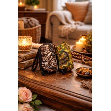 Seymen Bıçakçılık El Yapımı Desenli Mini Fermuarlı Kumaş Cüzdan (2 adet ) – Bozuk Para, Anahtarlık ve Mini Makyaj Çantası