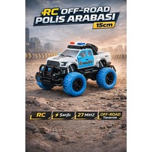 Şarjlı Uzaktan Kumandalı Polis Arabası 15 cm Rc Off-Road Monster Truck