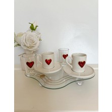 Kalpli 6 Parça Iki Kişilik Kahve Fincan ve Su Bardağı Takımı