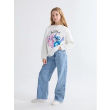 LC Waikiki Lcw Kids Mavi Wideleg Kız Çocuk Jean Pantolon