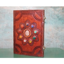 Calperia Taşlı Deri Defter