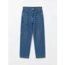 LC Waikiki Lcw Kids Indigo Loose Fit Erkek Çocuk Kargo Jean Pantolon