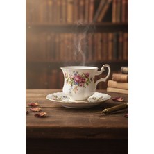 Şık ve Zarif 2'li Kahve Fincanı Seti, 120 Ml, Antika Tarz