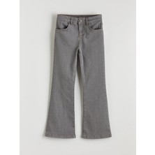 LC Waikiki Lcw Eco Gri Ispanyol Paça Kız Çocuk Jean Pantolon