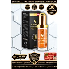 Dr. Sammy's Quarine Onarıcı Premium Saç Serumu (1 Aylık) Dökülmelere Karşı Bitkisel Kök Hücre Ekstratları, Vitamin ve Mineral Içeren %100 Saf ve Doğal Saç, Sakal, Kaş, Kirpik için Serum