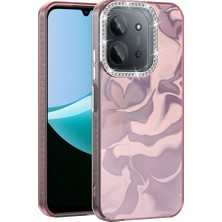 Nova Global Redmi 15C Kılıf Airbagli Parlak Taş Detay Tasarımlı Zore Esila Kapak - Pembe