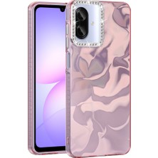 Kılıfolog Galaxy A07 Kılıf Airbagli Parlak Taş Detay Tasarımlı Zore Esila Kapak - Pembe