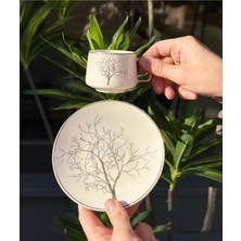 6'lı Porselen Kahve Fincanı Seti, Zarif ve Şık Tasarım