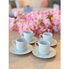 Şık 8 Parça Kahve Fincanı Takımı, 4 Kişilik, Zarif ve Dayanıklı