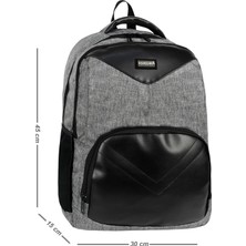 Calperia Keten Kumaş Full Astarlı Laptop Bölmeli Günlük Okul Sırt Çantası