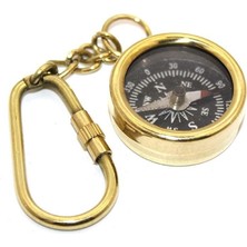 Calperia Pirinç Pusula Anahtarlık