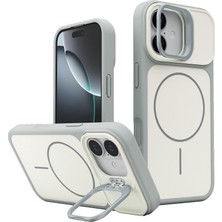 Shepherds Apple iPhone 17 Uyumlu Magsafe Destekli Standlı Pale Kapak Gizli Ayaklı Darbe Emici Şık Kılıf