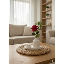 Modesta Home Modern Tepsili Dekoratif Vazo ve Mumluk Seti – Masa Üstü Ev Dekoru Set