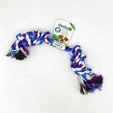 Techmrt Eurodog Diş Ipi Iki Düğüm Kalın Mor Mavi Bey. 35CM