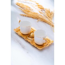 Şık 2 Kişilik Tepsili Sunum Kahve Fincanı Takımı, 90 ml