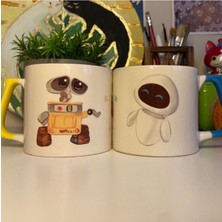 Sevimli Wall-E 2'li Kupa Seti, Renkli ve Eğlenceli Tasarım