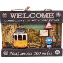 Calperia Dekoratif Metal Kapı Yazısı Tramvay Dekorlu Hediyelik