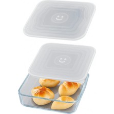 2 Boy Silikon Kare Borcam Kapağı - 2 Adet Farklı Boy Kare Borcam Kapağı