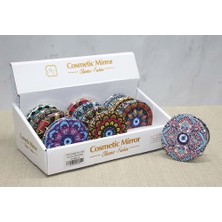 Calperia Taşlı El Aynası Yuvarlak Ince