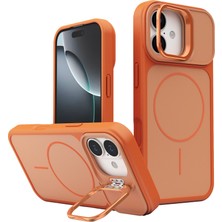 Shepherds Apple iPhone 17 Uyumlu Magsafe Destekli Standlı Pale Kapak Gizli Ayaklı Darbe Emici Şık Kılıf