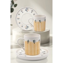 El Yapımı 4 Parça Kahve Fincan Takımı, Zarif ve Şık Tasarım