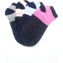 DS LLC Kadın Bilek Çorap Yazlık Pamuklu Yumuşak Nokta Desen 4 Çift DSLLC34-43TX