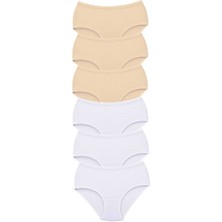 DS LLC 6 Adet Tutku Kadın Yüksek Bel Bato Kalın Lastik Külot S9 DSLLC34-43TX