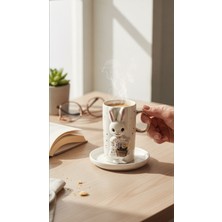 24K Altın Süslemeli Sevimli Tavşan Kupa (Kız)