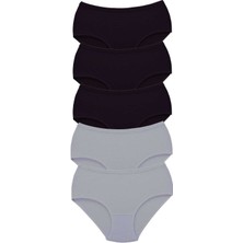 DS LLC 5 Adet Tutku Kadın Yüksek Bel Bato Kalın Lastik Külot S4 DSLLC34-43TX