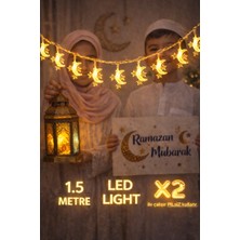 Okavango 1,5 Metre 3 Yıldız 1 Ay Ramazan Temalı LED Işıklı Süsleme Seti Ramazan Süsleri, Ramazan Hediyem Ramazan Süsü